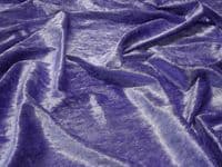 Crushed Velvet Velour Fabric Material - PURPLE